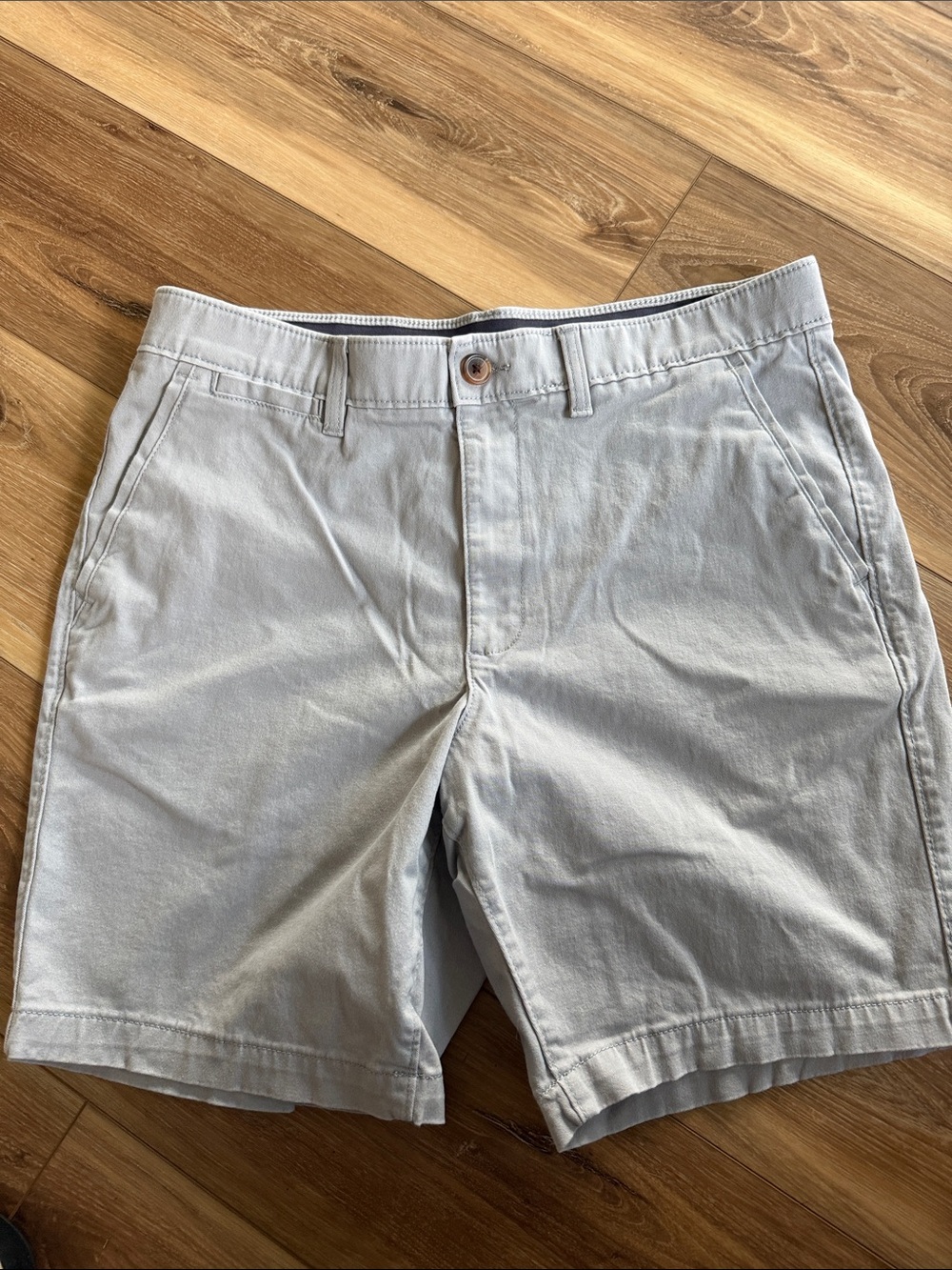 Sonoma Light Gray Flat-Front Flexwear waist Cotton Shorts